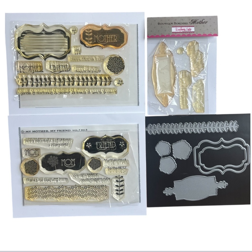 Papertrey Ink My Mother, My Friend Stamp Die Set Boutique Borders Mother Set